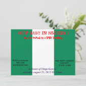 Invitation baby shower avec le drapeau du Nigeria (Debout devant)
