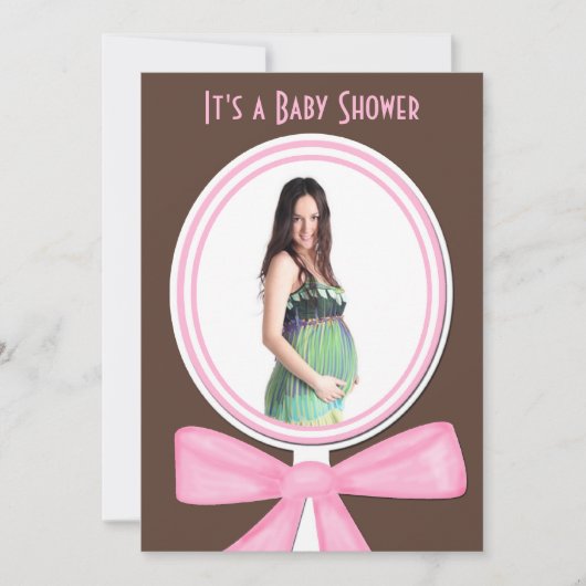 Invitation baby shower avec photo ou photo (Devant)