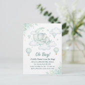 Invitation baby shower avec Sleeping Baby Elephant (Debout devant)