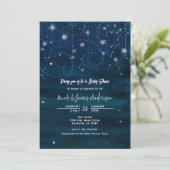Invitation Baby Shower avec Tourbillons de Ciel Ét (Debout devant)