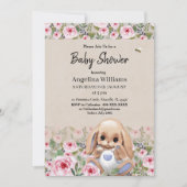 Invitation baby shower avec un design mignon (Devant)