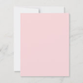 Invitation Baby shower avec un nœud rose (Dos)