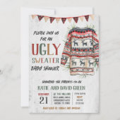 Invitation Baby-Shower avec un Pull Moche (Devant)