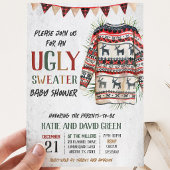 Invitation Baby-Shower avec un Pull Moche