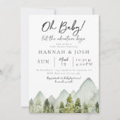 Invitation Baby shower aventure | Aquarelles (Devant)