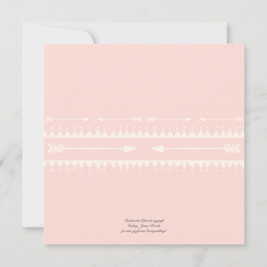 Invitation Baby shower Aventure Commencer Teepee Bear Deer Bl (Dos)