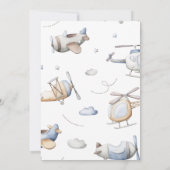 Invitation Baby shower avion (Dos)