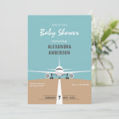 Invitation Baby Shower Avion (Debout devant)