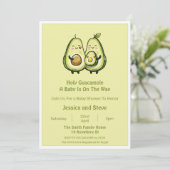 Invitation Baby shower Avocado (Debout devant)