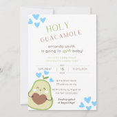 Invitation Baby shower Avocado, Baby Boy (Devant)