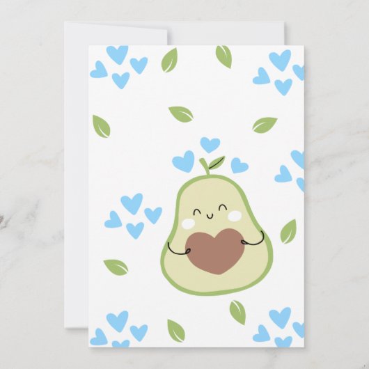 Invitation Baby shower Avocado, Baby Boy (Dos)