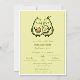 Invitation Baby shower Avo'n a Baby Avocado