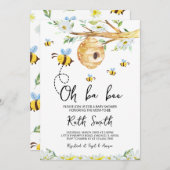 Invitation Baby shower BaBee (Devant / Derrière)