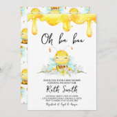 Invitation Baby shower BaBee (Devant / Derrière)