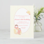 Invitation Baby shower Babushka (Debout devant)