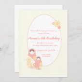 Invitation Baby shower Babushka (Devant / Derrière)