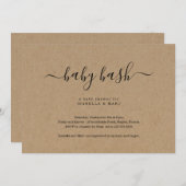 Invitation Baby shower Baby Bash (Devant / Derrière)