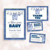 Invitation Baby shower Baby Blue Jean