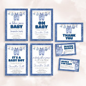 Invitation Baby shower Baby Blue Jean