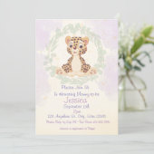 Invitation Baby shower Baby Cheetah (Debout devant)