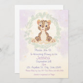 Invitation Baby shower Baby Cheetah (Devant / Derrière)