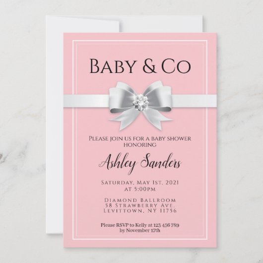Invitation Baby shower Baby & Co (Devant)