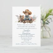 Invitation Baby shower Baby Cowboy (Debout devant)