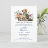 Invitation Baby shower Baby Cowboy (Debout devant)