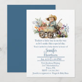 Invitation Baby shower Baby Cowboy (Devant / Derrière)