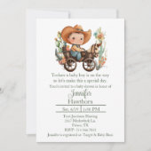 Invitation Baby shower Baby Cowboy (Devant)