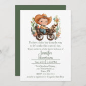 Invitation Baby shower Baby Cowboy (Devant / Derrière)