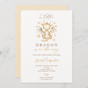 Invitation Baby shower Baby Dragon