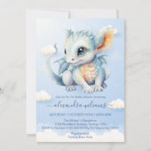 Invitation Baby shower Baby Dragon (Devant)