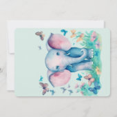 Invitation Baby shower Baby Elephant Boys (Dos)
