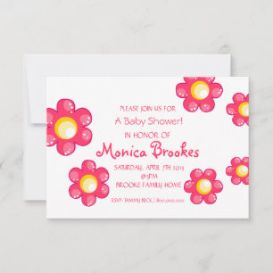 Invitation baby shower   Baby Flowers II  w
