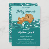 Invitation Baby shower Baby Otter (Devant / Derrière)