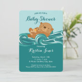 Invitation Baby shower Baby Otter (Debout devant)