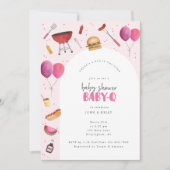 Invitation Baby shower Baby-Q (BBQ) pour l'invitation de la p (Devant)