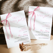 Invitation Baby shower, Baby shower de fille rose