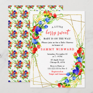 Invitation Baby Shower Baies Mixtes d'Été
