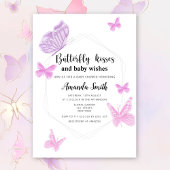 Invitation Baby shower Baisers à papillon