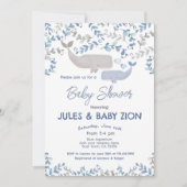 Invitation Baby shower baleine (Devant)