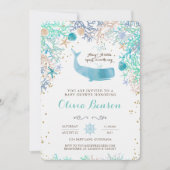 Invitation Baby shower baleine (Devant)