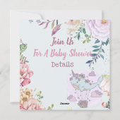 Invitation Baby shower baleines (Dos)