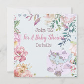 Invitation Baby shower baleines (Dos)