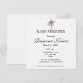 Invitation Baby shower Ballerina (Devant / Derrière)
