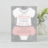 Invitation Baby shower Ballerina (Debout devant)