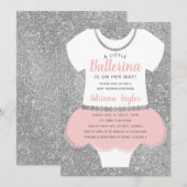 Invitation Baby shower Ballerina (Devant / Derrière)