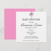 Invitation Baby shower Ballerina (Devant / Derrière)