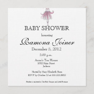 Invitation Baby shower Ballerina